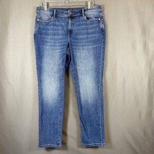 J Jill Authentic Fit Slim Ankle Denim Jeans Womens 12 Medium Wash